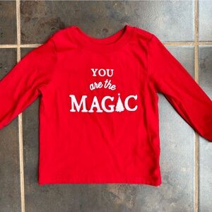 Cat & Jack red long sleeve shirt.